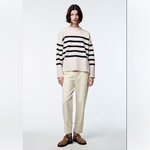 ZARA STRIPED BRENTON SWEATER SZ S